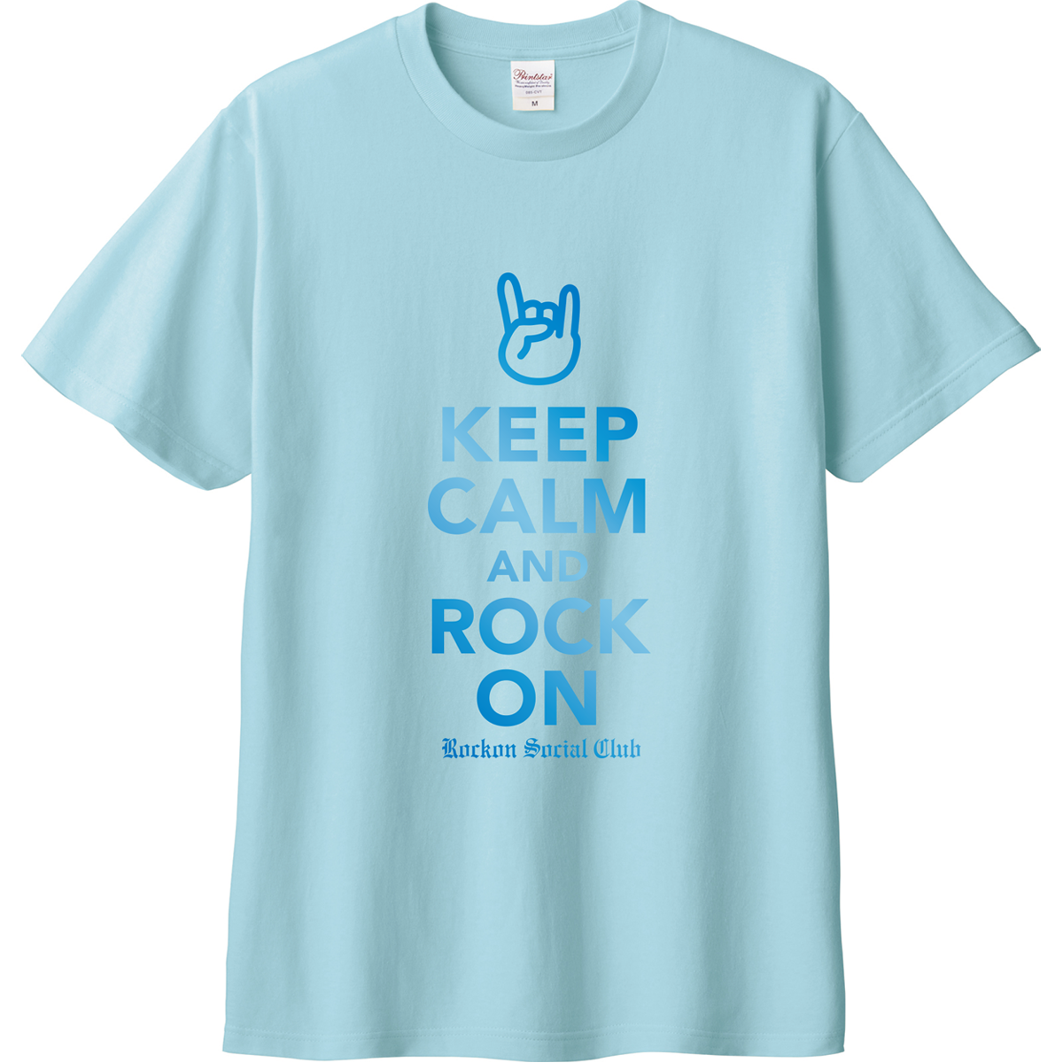 KEEP CALM TEE LIGHT BLUE